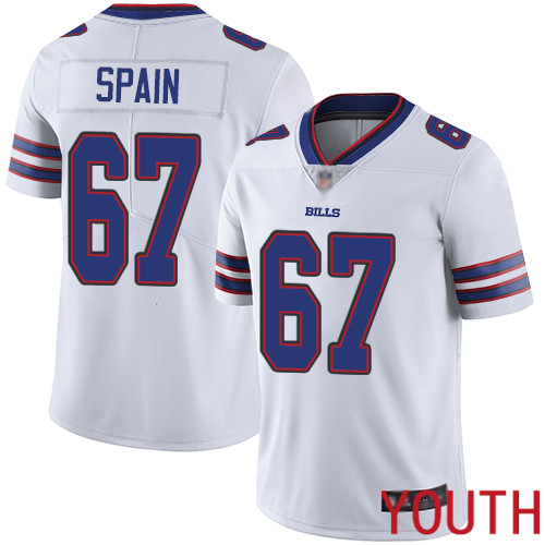 Youth Buffalo Bills 67 Quinton Spain White Vapor Untouchable Limited Player NFL Jersey
